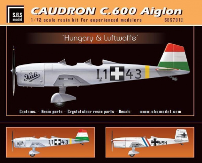 1/72 Caudron 600 'Luftwaffe & Hungary' - Resin+PE+decal - Full resin kit
