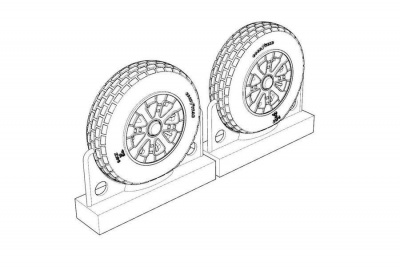 1/72 F4U Corsair Block Thread Wheels set