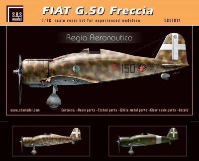 1/72 Fiat G.50 Freecia 'Regia Aeronautica' - Resin+PE+decal - Full resin kit