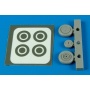 1/72 P-39 Aircobra wheels & paint masks