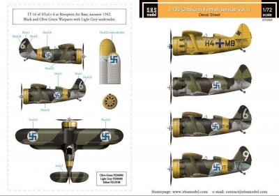 1/72 Polikarpov I-153 Finnish Air Force WW II VOL.II. - Decals for ICM/SMER