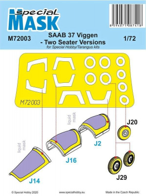 1/72 SAAB 37 Viggen Two Seater Mask