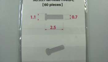 Metal Rivet No.3 Flat Head Rivets-L - Model Factory Hiro