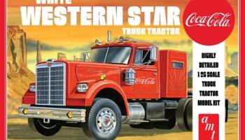 WHITE WESTERN STAR SEMI TRACTOR (COCA COLA) 1:25 - AMT