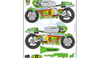KAWASAKI KR500 1982 - 1/12 Decals 1/12 - Blue Stuff