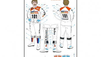 BMW R80 G/S Paris-Dakar 1985 / Pilot  Decals 1/12 - Blue Stuff