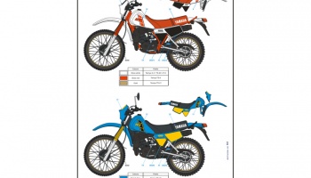 YAMAHA 125 DTLC 82' / 83 Decals 1/12 - Blue Stuff