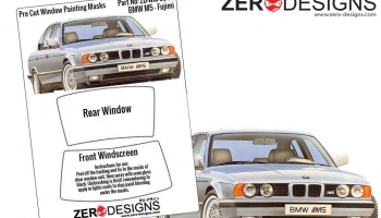 BMW M5 Pre Cut Window Painting Masks (Fujimi) - Zero Paints