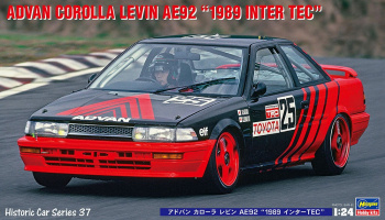 SLEVA 205,-Kč 25% DISCOUNT - ADVAN Corolla Levin AE92 "1989 Inter TEC" 1/24 - Hasegawa
