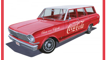 ‘63 Chevy II Nova Wagon With Coke Crates 1/25 - AMT