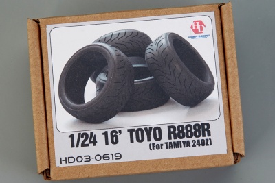 16' Toyo R888R Tires For Tamiya 240Z 1/24 - Hobby Design