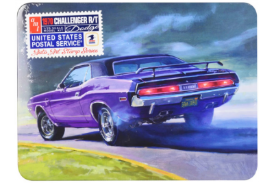 1970 Dodge Challenger R/T USPS Auto Art Stamp Series Tin Box 1/25 - AMT