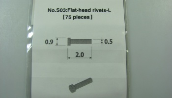 Metal Rivet No.S03 Flat Head Rivets-S - Model Factory Hiro