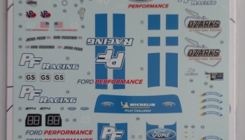 FORD Mustang GT4 PF Racing 2022 Decals 1/24 - Blue Stuff