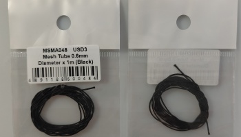 Mesh Tube 0.6mm diameter x 1m (Black) - MSM Creation
