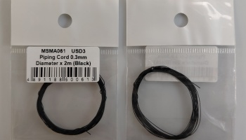 Piping Cord 0,3mm Diameter x 2m (Black) - MSM Creation