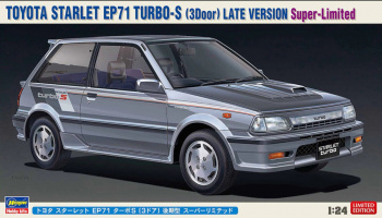 SLEVA 254,- Kč 30% DISCOUNT Toyota Starlet EP71 Turbo-S (3 Door) Late Version Super-Limited 1/24 - Hasegawa