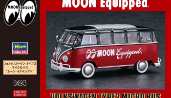 SLEVA 305,-Kč 30% DISCOUNT - Volkswagen Type2 Micro Bus MOON Equipped 1/24 - Hasegawa