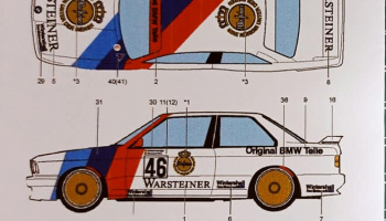 BMW M3 E30 Warsteniner #40/46 Gr.A 1987 for Beemax/Nu Nu1/24 - Decalpool