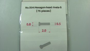 Metal Rivet No.S04 Hexagon Head Rivets-S - Model Factory Hiro