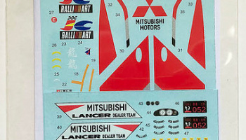Mitsubishi Lancer Evolution I #4 Safari Rally '94 / 555 HK-Beijing '93 1/24   - Decalpool