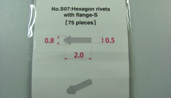 Metal Rivet No.S07 Hexagon Rivets With Flange-S - Model Factory Hiro