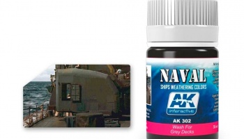 AK SHIPS Weathering AK302 WASH FOR GREY DECKS (35ml) - AK-Interactive