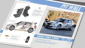 SLEVA 100,-Kč 20% DISCOUNT - Skoda Fabia S2000 Sébastien Ogier Monte Carlo & Rallye De France 2012 - PIT WALL