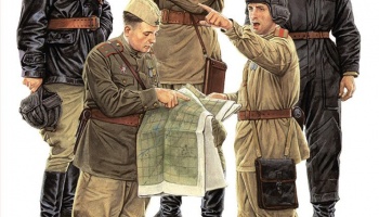 1/35 SOVIET OFFICERS AT FIELD BRIEFING. SPECIAL EDITION - Miniart