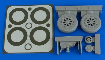 1/32 A1H Skyraider wheels & paint masks for TRUMPETER kit