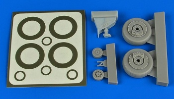 1/48 A-1H Skyraider wheels & paint masks for TAMIYA kit