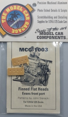 30% SLEVA  30% DISCOUNT -  Finned Flat Heads, Evans Front Port 1/24 - 1/25 - Model Car Garage