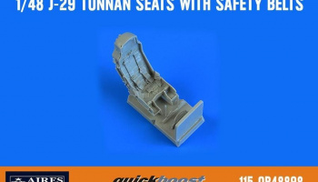 1/48 J-29 Tunnan seats with safety belts for PILOT REPLICAS kit