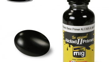 Gloss Black Base Primer ALC305 30ml - AMMO Mig