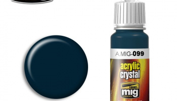 CRYSTAL Black Blue (and Tail Light Off) Metal Acrylics  (17 ml) - AMMO Mig