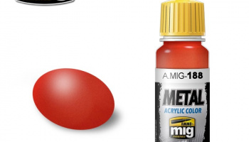 METALLIC Red Metal Acrylics  (17 ml) - AMMO MIg
