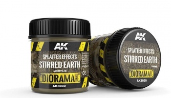 AK DIORAMA AK8030 SPLATTER EFFECTS STIRRED EARTH - 100ml (Acrylic) - AK-Interactive