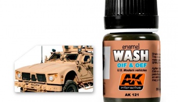 AK Weathering AK121 WASH FOR OIF & OEF - US VEHICLES (35ml) - AK-Interactive