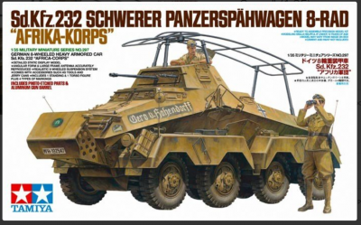 35% SLEVA 35% DISCOUNT  - German 8-Wheeled Heavy Armored Car Sd.Kfz.232 "Africa-Corps" (1:35) - Tamiya