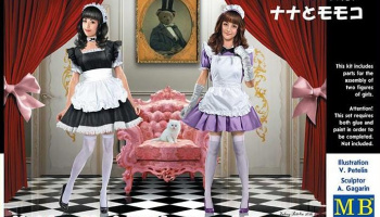 SLEVA 30% DISCOUNT - Maid cafe girls. Nana and Momoko in 1:35 - MB Master Box