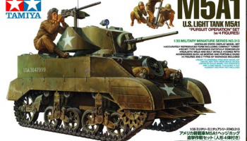 U.S. Light Tank M5A1 Pursuit Operation Set (w/4 Figures) (1:35) - Tamiya