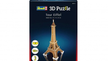 Puzzle 3d 84 pieces - tour eiffel - edition led, puzzle