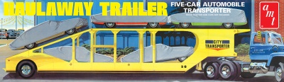 5-CAR HAULAWAY TRAILER 1:25 - AMT