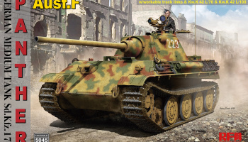 German Medium Tank Sd.Kfz.171 Panther Ausf. F w/ workable track, Kw.K L/70 & Kw.K L/100 1/35 – Rye Field Model