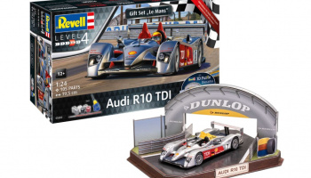 SLEVA 200,-Kč 15% DISCOUNT - Gift-Set diorama 05682 - Audi R10 TDI + 3D Puzzle (LeMans Racetrack) (1:24) - Revell