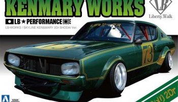 SLEVA 180,-Kč 26%  DISCOUNT - Kenmary Works LB Performance Skyline Ken&Mary 2Dr 1:24 - Aoshima