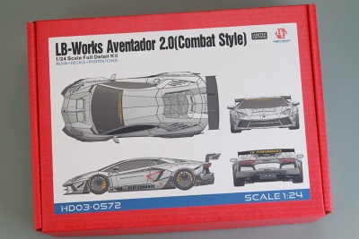 600,-Kč SLEVA (12% DISCOUNT)  LB-Works Aventador 2.0 (Combat Style) Full Detail Kit 1/24 - Hobby Design