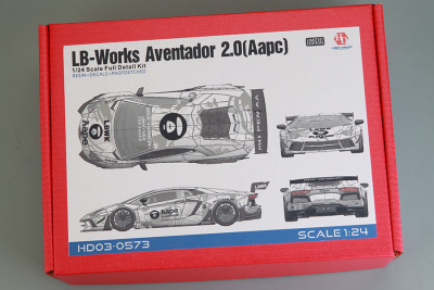 600,-Kč SLEVA (13% DISCOUNT) LB-Works Aventador 2.0 (Aape) Full Detail Kit 1/24 - Hobby Design