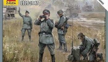 SLEVA 23% DISCOUNT - Wargames (WWII) figurky 6133 - German HQ (1:72) – Zvezda