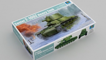 SLEVA 250,-Kč 20%  DISCOUNT - Soviet T-100Z Heavy Tank 1/35 - Trumpeter